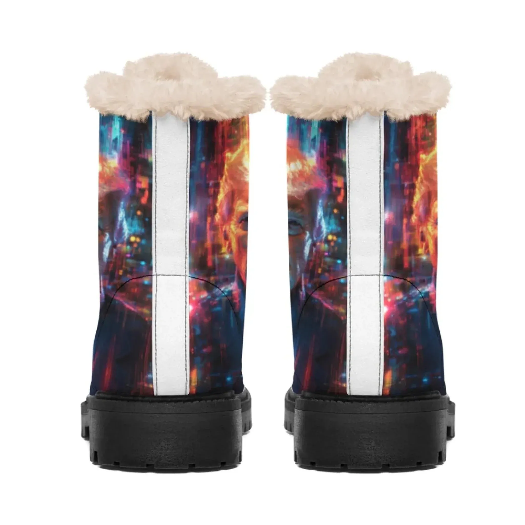 Personalized Trump Boots, Custom Patriotic Fur Lining Boots, Pride Unisex Boots