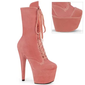 Pleaser Adore 1045Vel Womens 7" Heel, Platform Front Lace Pole Dance Ankle Boots