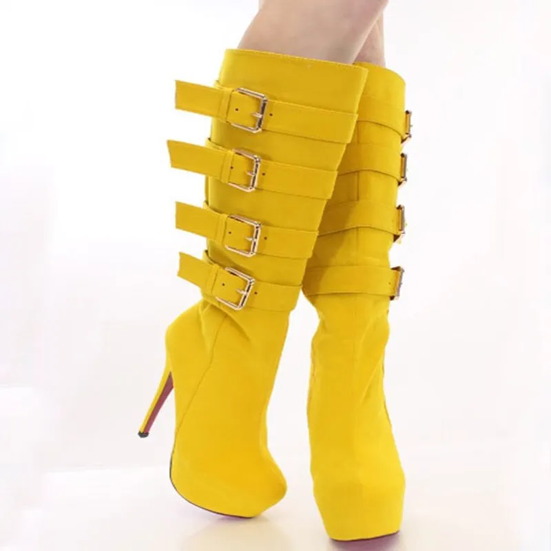 shofoo shoes.New fashion women&#39;s shoes , suede, decorative buckle, knee-hingh boots, high-heeled boots, women boots. SIZE:34-45