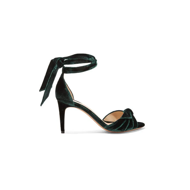 Simple Strap Plain Open Toe High Heel Sandals