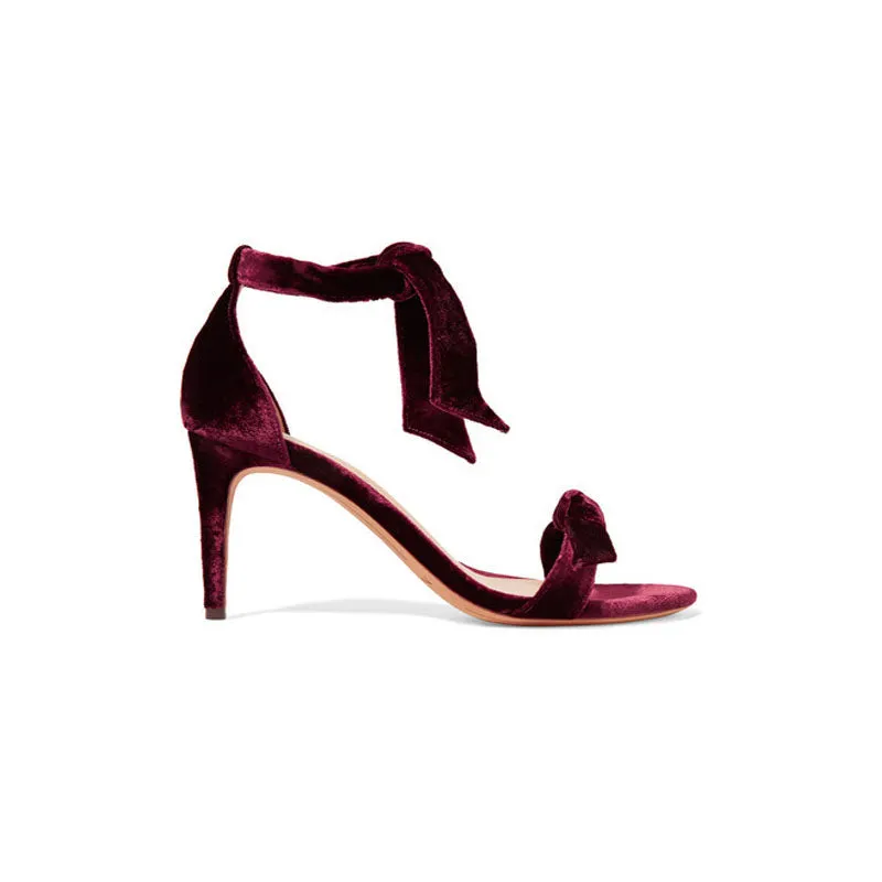 Simple Strap Plain Open Toe High Heel Sandals