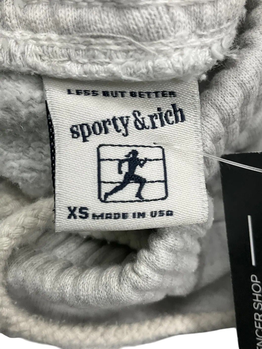 Sporty & Rich Grey Logo Cuffed Joggers UK XS