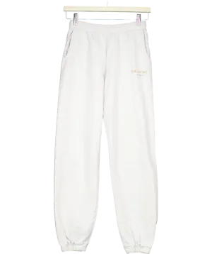 Sporty & Rich Grey Logo Cuffed Joggers UK XS