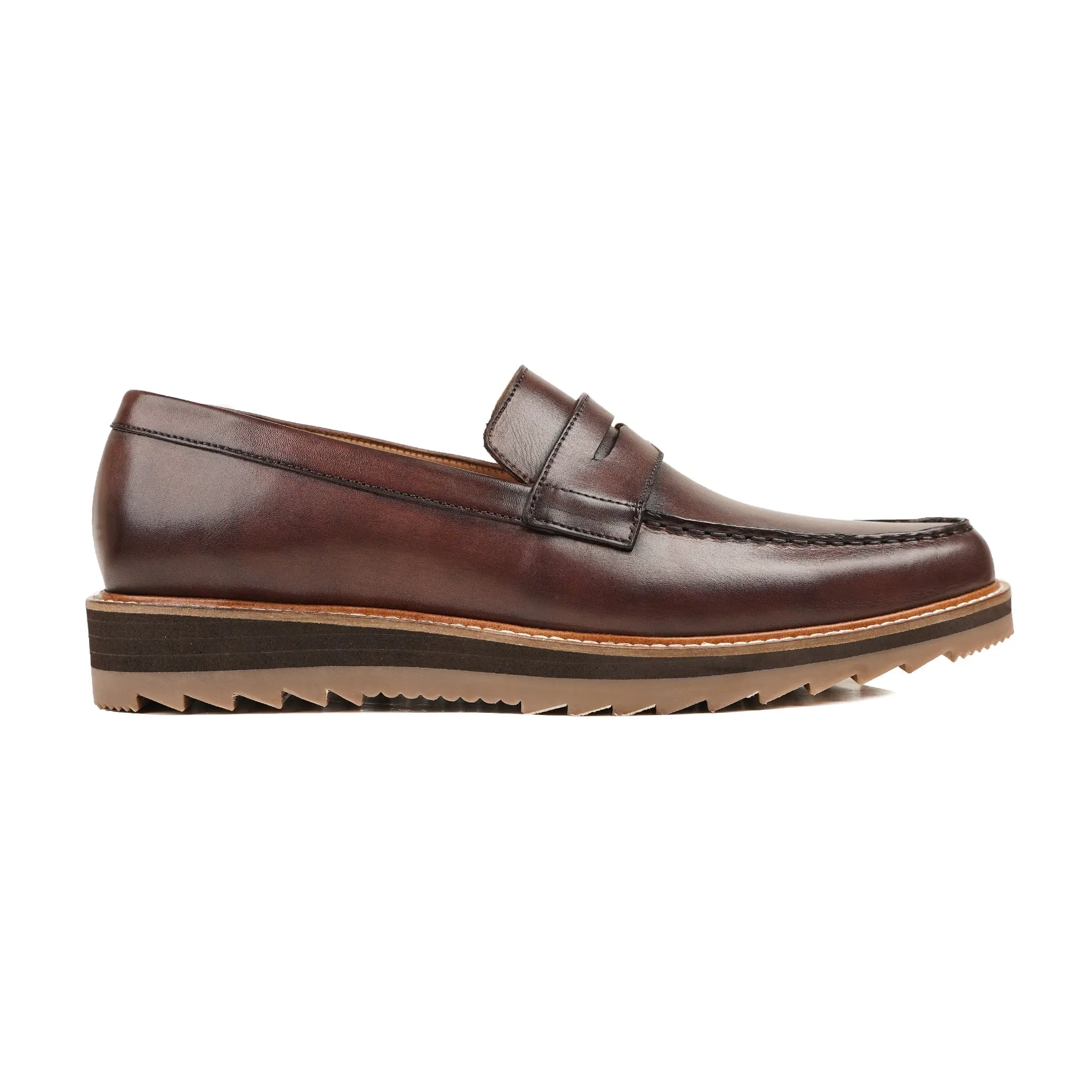 Tivoli - Men's Reddish Brown Calf Leather Loafer