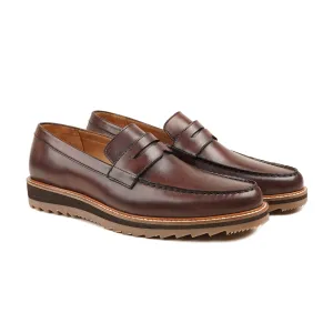 Tivoli - Men's Reddish Brown Calf Leather Loafer