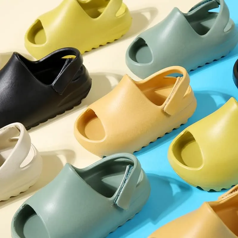 Toddler Little Kids Slides Sandals, Kid Summer Slip On Slides Sandals,Slippers with Strap Anti-slip Water Shoes??Indoor Outdoor Lightweight Slippers Sandals for Boys and Girls