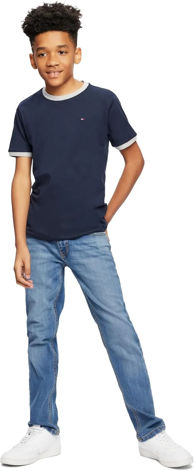 Tommy Hilfiger Short Sleeve Ken Ringer Crew Neck T-Shirt, Soft, Comfortable, Relaxed Fit