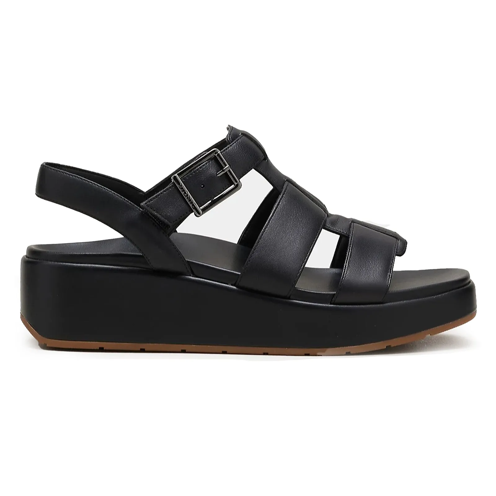 Vionic Delano Leather Women's Wedge Sole Sandals