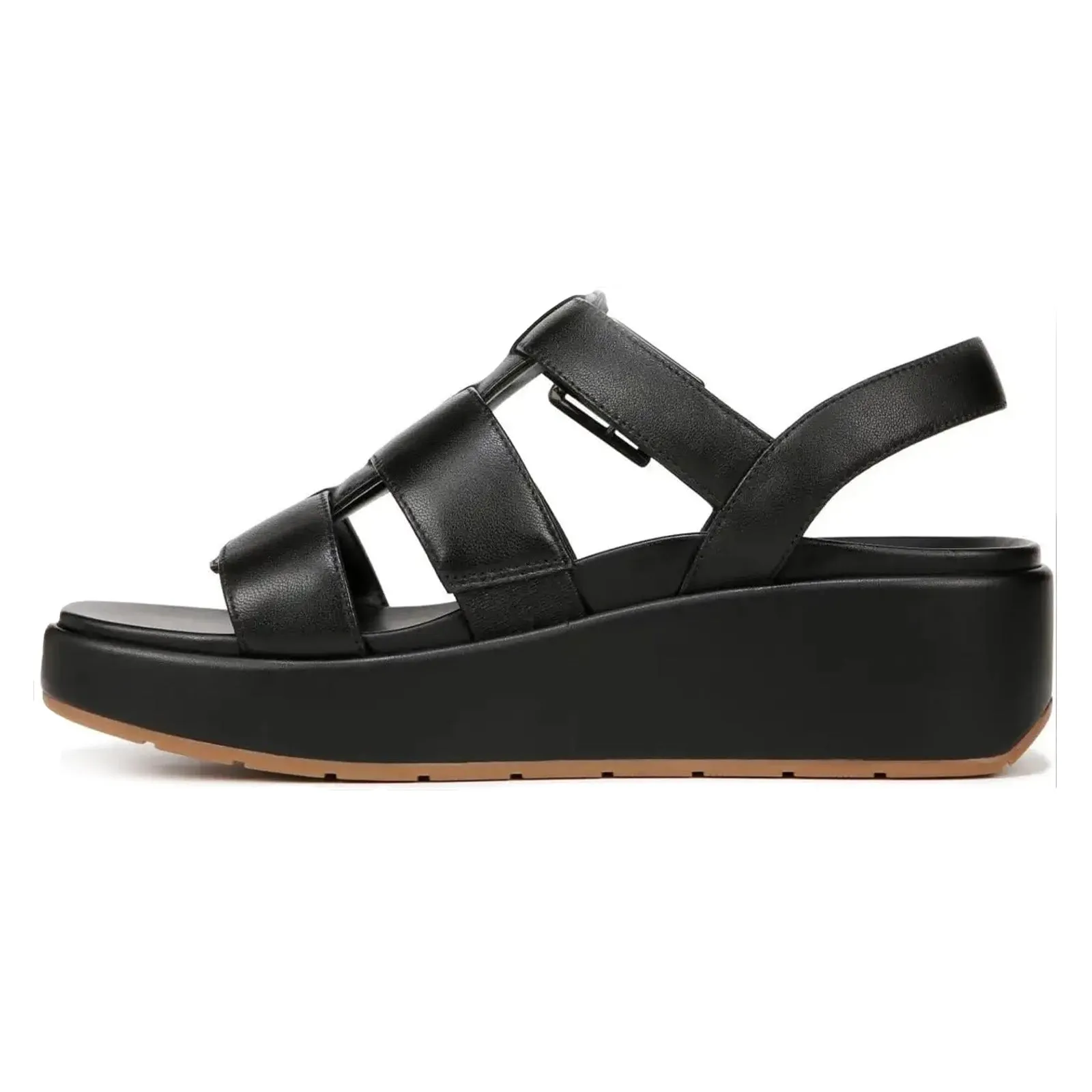 Vionic Delano Leather Women's Wedge Sole Sandals