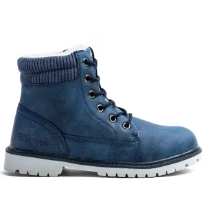 Wojtyłko Boys' Dark Blue Insulated Ankle Boots | 5Z21022-DB
