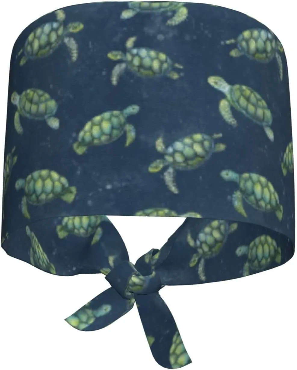 Working Cap Scrub Cap with Sweatband Adjustable Tie Back Hat for Women Nurse Dentist