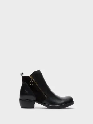 Zip Up Ankle Boots MELI BLACK