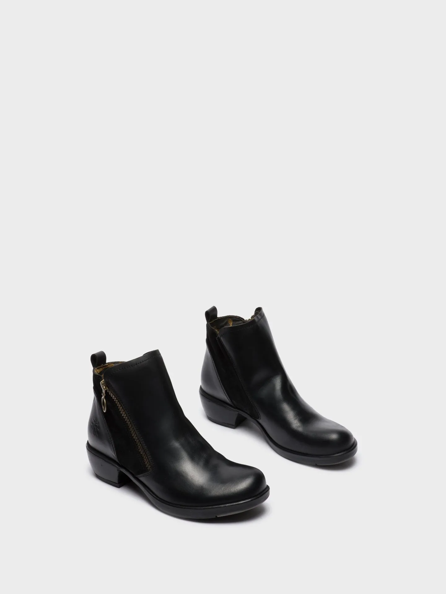 Zip Up Ankle Boots MELI BLACK